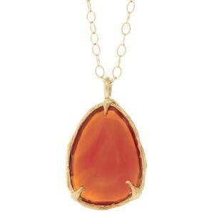 Victoria Cunningham 14k Gold Carnelian Pendant